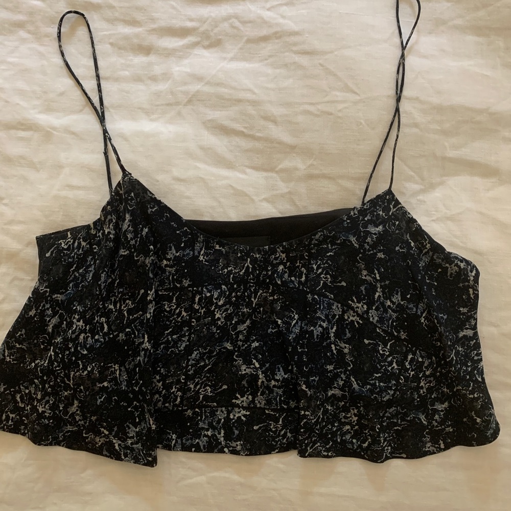 Rachel Comey silk blouse crop top cami